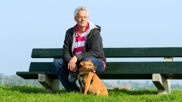 Man with a dog