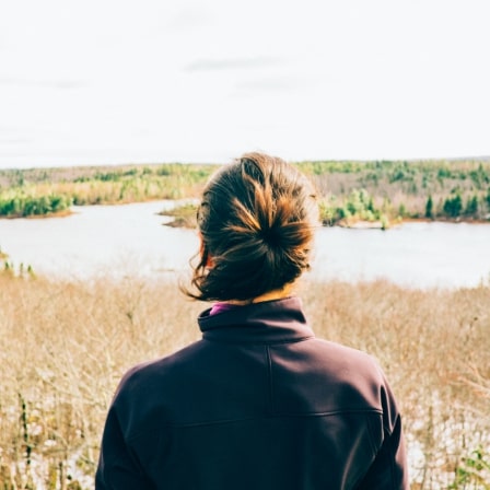 Woman hiking nature